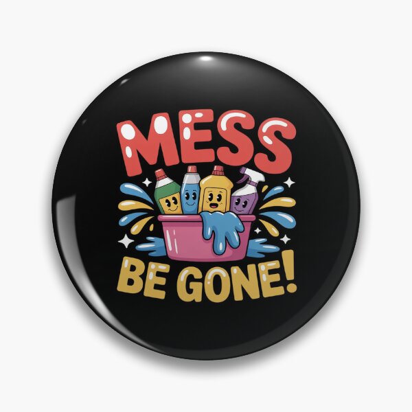Item preview, Mess Be Gone Fun Cleaning Supplies Cartoon Art designed and sold by CultureSpec.