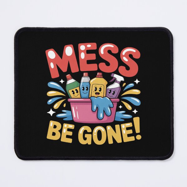 Item preview, Mess Be Gone Fun Cleaning Supplies Cartoon Art designed and sold by CultureSpec.