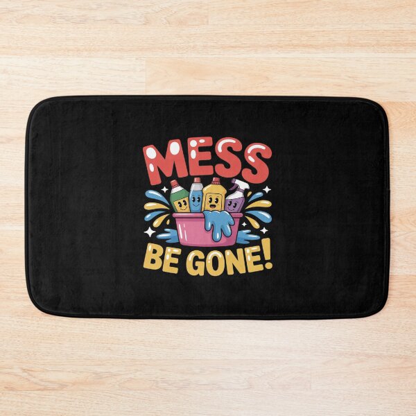 Item preview, Mess Be Gone Fun Cleaning Supplies Cartoon Art designed and sold by CultureSpec.