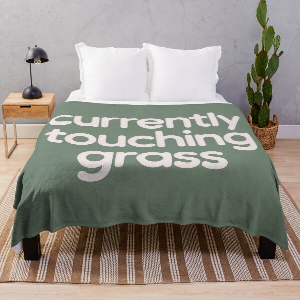 Item preview, Currently Touching Grass Rounded Font Mindfulness Meme Design designed and sold by SplashTastic.
