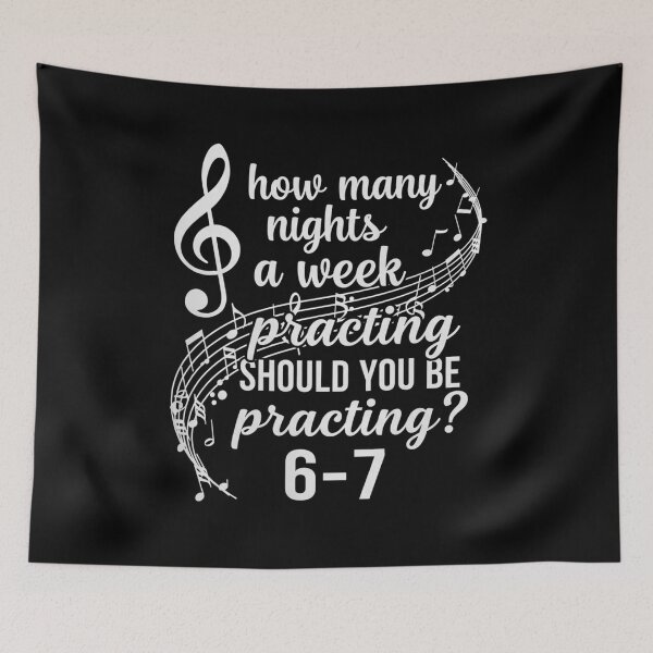 Item preview, How Many Nights Practicing 6-7 Music Humor designed and sold by MotivaChic.