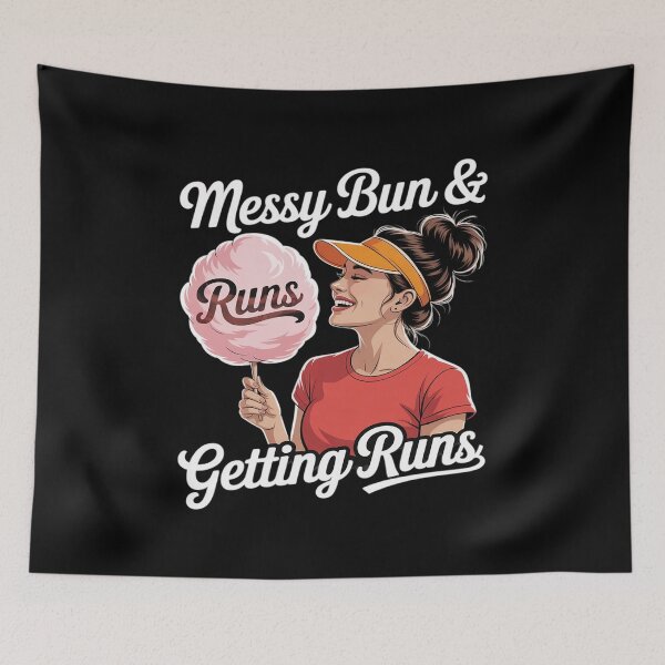 Item preview, Messy Bun & Getting Runs Baseball novelty Cotton Candy designed and sold by CultureSpec.