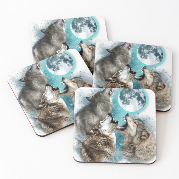 Item preview, 3 Wolf Moon Howling Wolf Head Funny Wolves For Men, Women designed and sold by Corneliusass.