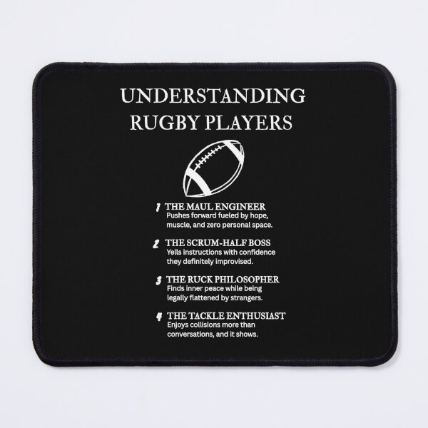 Item preview, Rugby Humor Gift for Players - Black designed and sold by PsyFlow35.