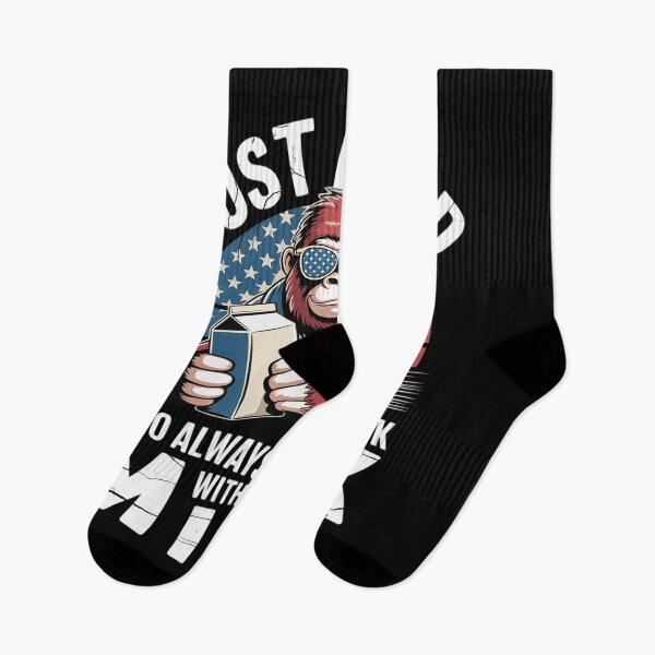 Item preview, Bigfoot Dad Came Back With Milk Dad Joke Father's Day designed and sold by KonstanKoraner.