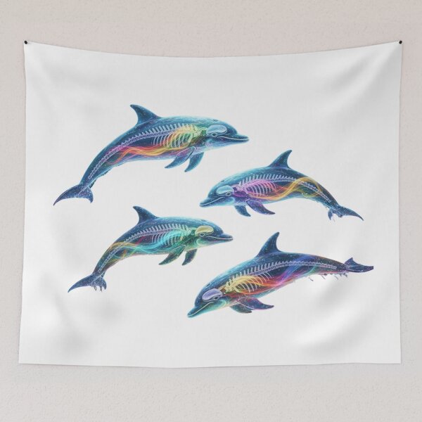 Item preview, Colorful Dolphin Anatomy Art designed and sold by GloriousArtSKD.