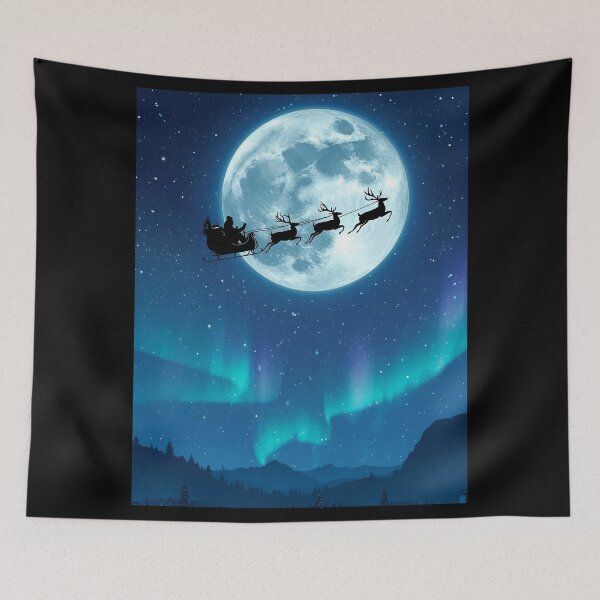 Item preview, Moonlit Santa Night Journey designed and sold by ChicTrendz.