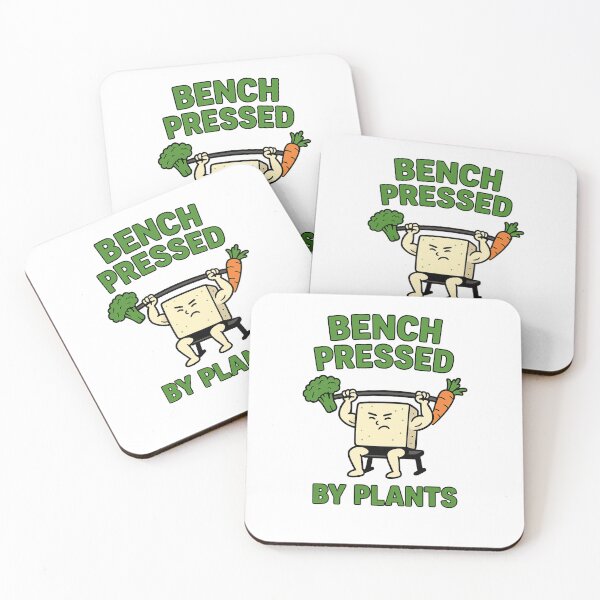 Item preview, Bench Pressed by Plants – Funny Vegan Fitness Tofu Design designed and sold by Greek and Vegan.