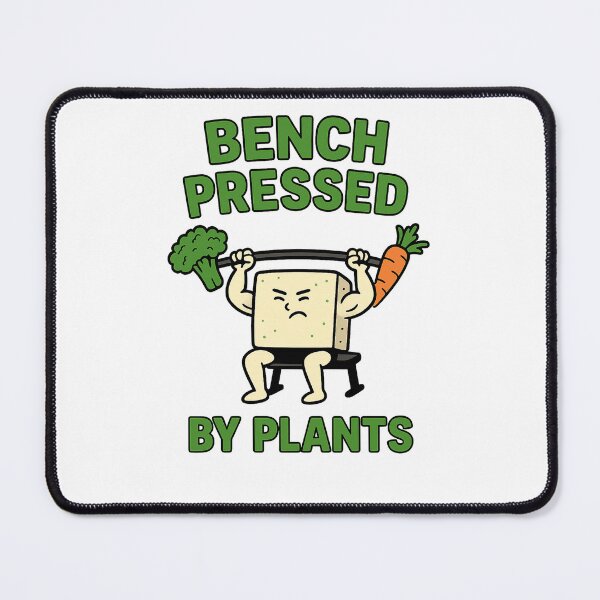 Item preview, Bench Pressed by Plants – Funny Vegan Fitness Tofu Design designed and sold by Greek and Vegan.