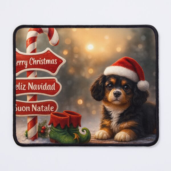 Item preview, Cute Cavalier Christmas Holiday Sign designed and sold by GivingJoy.
