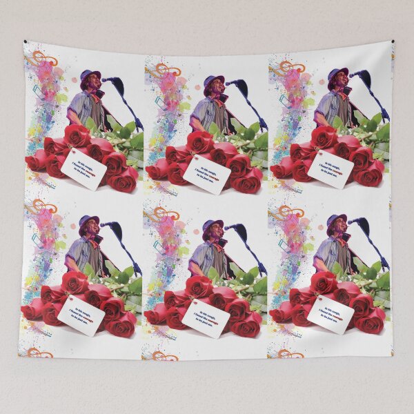 Item preview, Bold Folk Music Quote Art – Flowers, Courage & Soulful Illustration designed and sold by GraphixKing999.