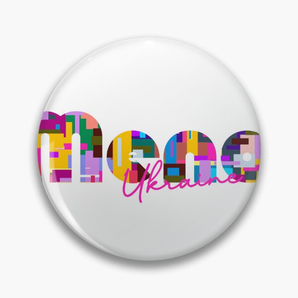 Item preview, Mena, Ukraine, Vibrant Abstract City Typography Art designed and sold by Wanderful-roads.