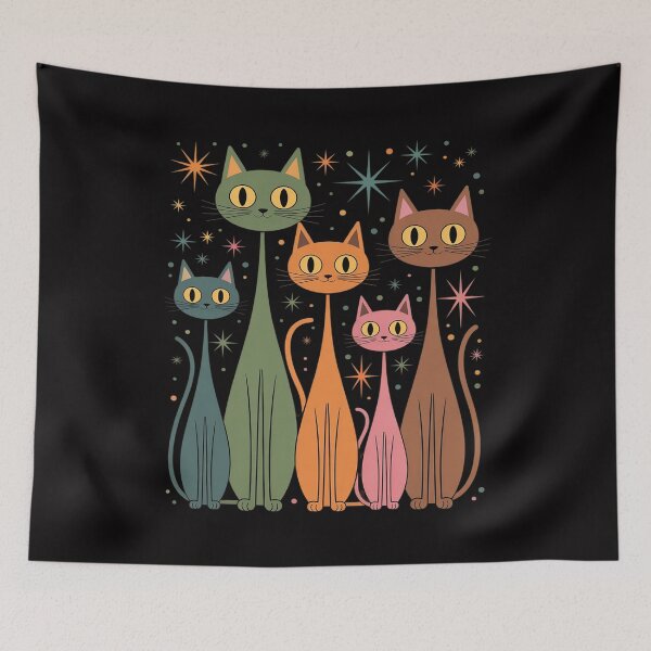 Item preview, Mid-Century Modern Look Atomic Age 50s 60s Cat designed and sold by CultureSpec.