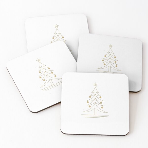 Item preview, Minimalist Gold Christmas Tree – Elegant Holiday Line Art designed and sold by HobbyShopForYou.
