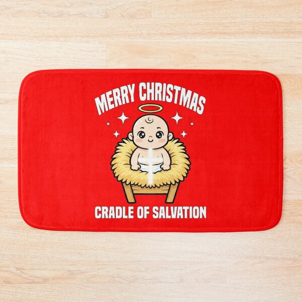 Item preview, MERRY CHRISTMAS - CRADLE OF SALVATION | Holy Nativity Cross Light | Christian Christmas Apparel designed and sold by KEF Custom.