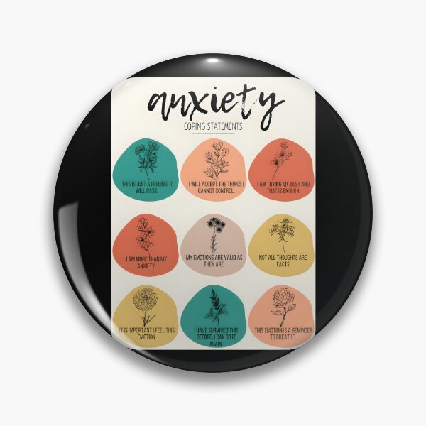 Item preview, Anxiety Coping Skill Statements For Mental Health designed and sold by ztduelmchaun.
