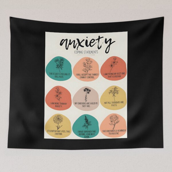Item preview, Anxiety Coping Skill Statements For Mental Health designed and sold by ztduelmchaun.