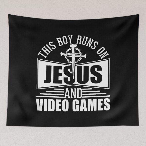 Item preview, This Boy Runs On Jesus And Video Games designed and sold by FlorenceNorma.