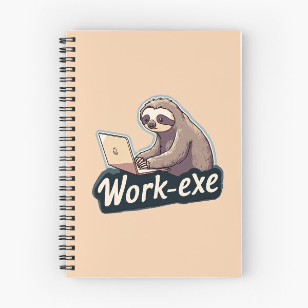 Item preview, Cute Sloth with Laptop — “Work.exe” Lazy Funny Design designed and sold by SleekLineSketches.