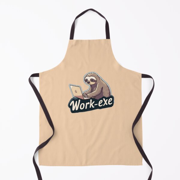 Item preview, Cute Sloth with Laptop — “Work.exe” Lazy Funny Design designed and sold by SleekLineSketches.