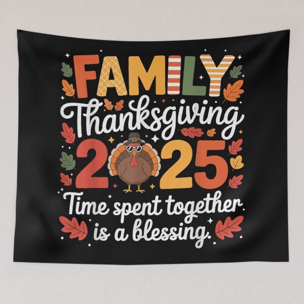 Item preview, Family Thanksgiving 2025 Time Spent Together Is A Blessing Design designed and sold by DorikoKazan.