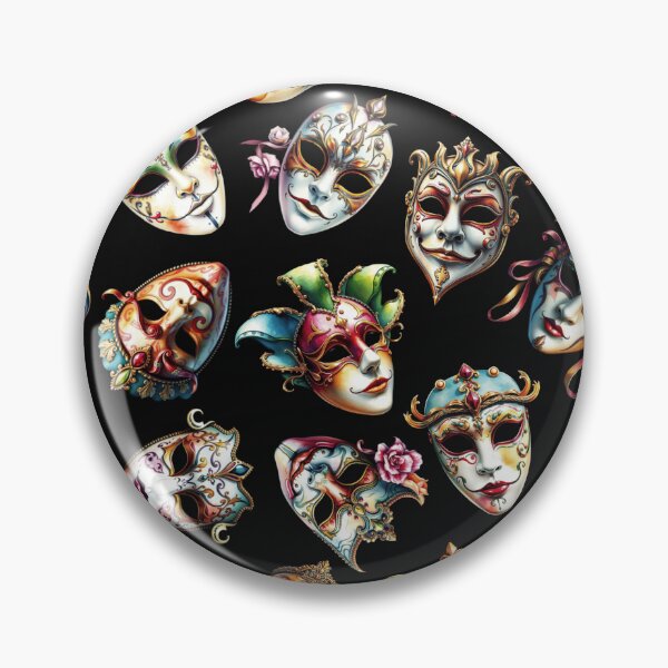 Item preview, Detailed Venetian Mask Pattern | Watercolor Style designed and sold by UnhingedBird.