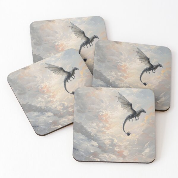 Item preview, Dragon fantasy print sunrise  designed and sold by inkdrinkingdove.