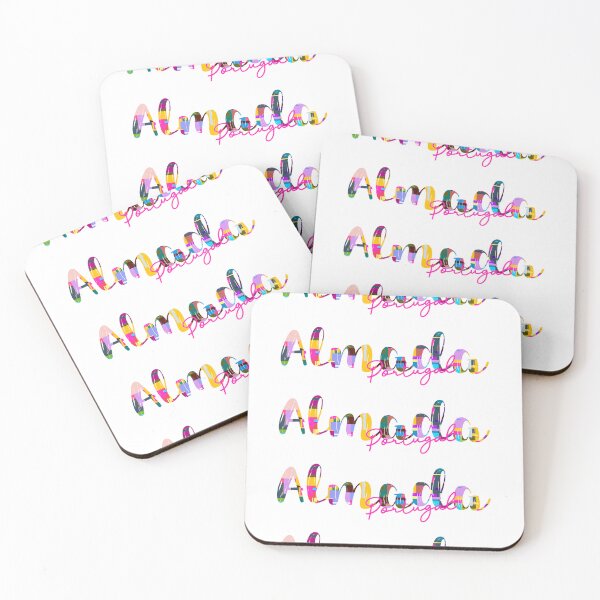 Item preview, Almada, Portugal, Vibrant Abstract City Typography Art designed and sold by Wanderful-roads.