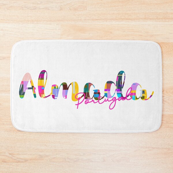 Item preview, Almada, Portugal, Vibrant Abstract City Typography Art designed and sold by Wanderful-roads.