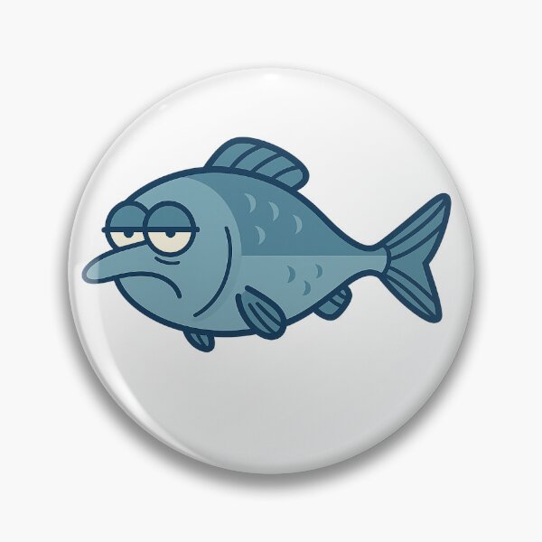 Item preview, Grumpy Herring Cartoon – Funny Fish Meme Design designed and sold by InNyutLab.