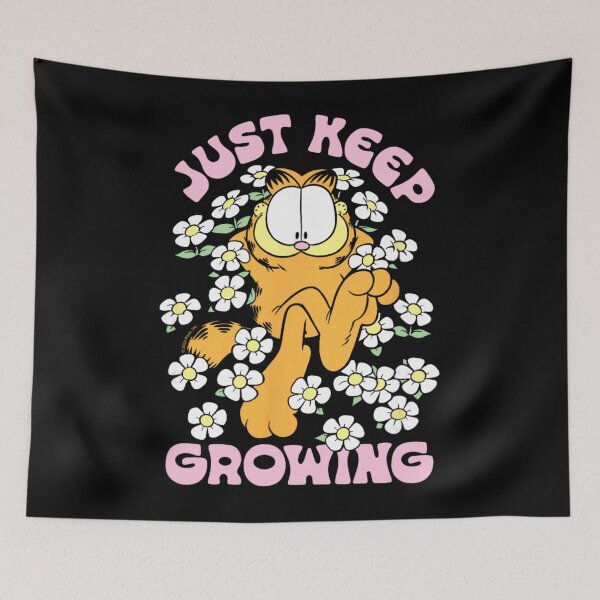 Item preview, Garfield Floral Positivity Vintage Cute Design designed and sold by Yareli Jonathon.