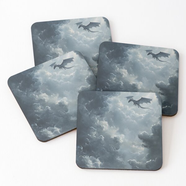Item preview, Dragon in storm fantasy print  designed and sold by inkdrinkingdove.