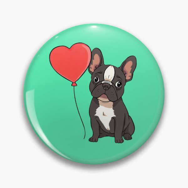 Item preview, "Frenchie with a heart-shaped balloon" designed and sold by SmartNeoZenUIXR.