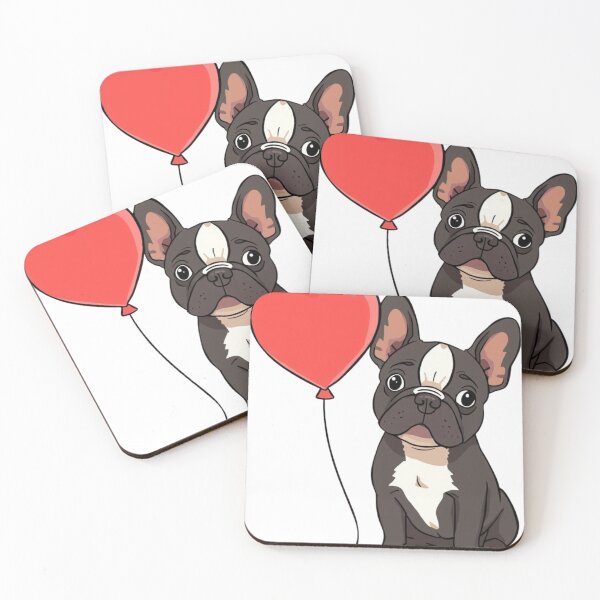 Item preview, "Frenchie with a heart-shaped balloon" designed and sold by SmartNeoZenUIXR.