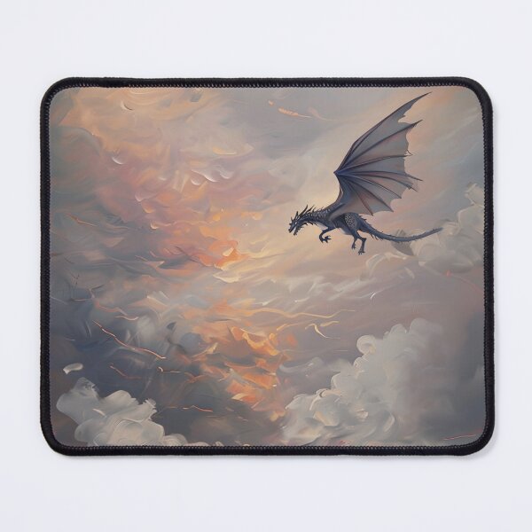 Item preview, Dragon sunset fantasy print  designed and sold by inkdrinkingdove.