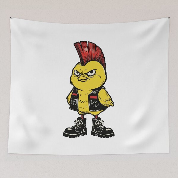 Item preview, Punk Rock Chicken Cartoon designed and sold by AnnArtshock.