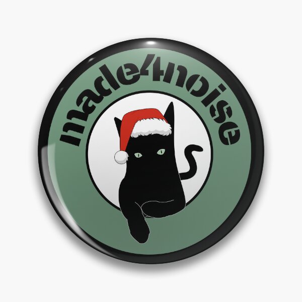 Item preview, Christmas Made 4 Noise - Black Cat In a Santa Hat designed and sold by made4noise.