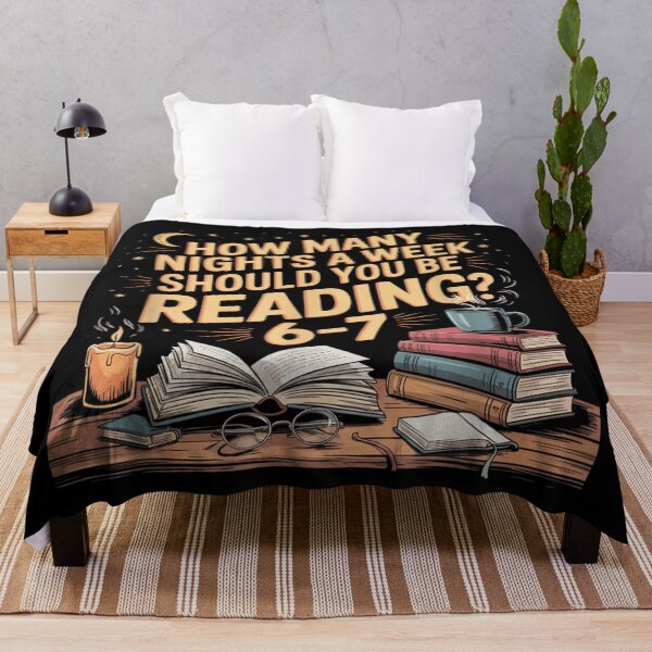 Item preview, How Many Nights A Week Should You Be Reading Book Lover Design designed and sold by WilliaMaler.