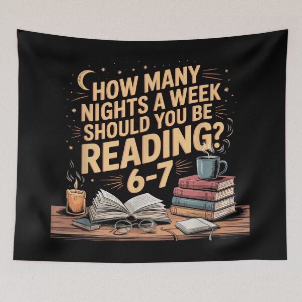 Item preview, How Many Nights A Week Should You Be Reading Book Lover Design designed and sold by WilliaMaler.