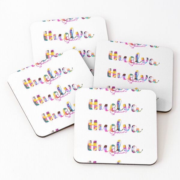 Item preview, Huelva, Spain, Vibrant Abstract City Typography Art designed and sold by Wanderful-roads.