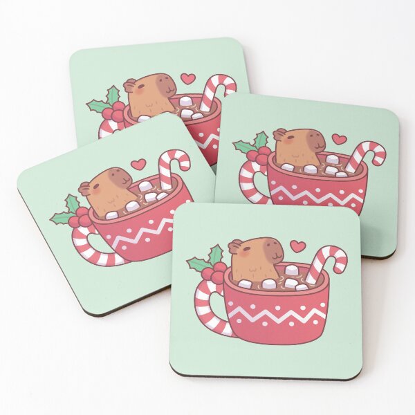 Item preview, Cute Capybara Chilling In Hot Cocoa With Marshmallow designed and sold by rustydoodle.