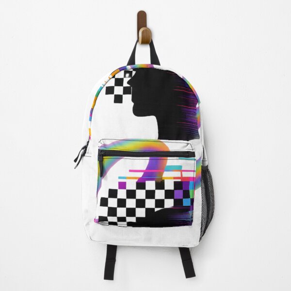 Item preview, Glitch Mindscape – Retro Futurist Silhouette Art designed and sold by MaryvonLogg.