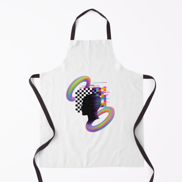 Item preview, Glitch Mindscape – Retro Futurist Silhouette Art designed and sold by MaryvonLogg.