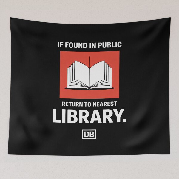 Item preview, Missing Book Alert Return to Library for Book Lovers designed and sold by DetroitMug.