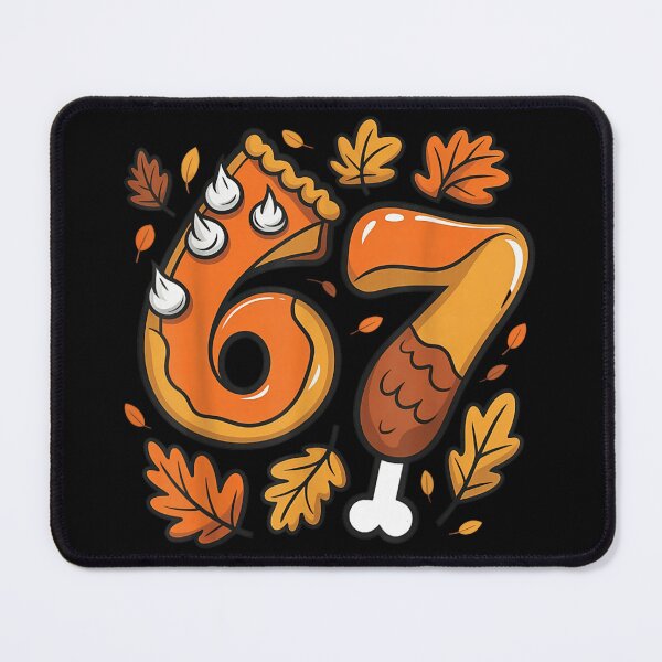 Item preview, Cartoon Pie and Drumstick Six Seven Number Autumn Thanksgiving Food Art designed and sold by WilliaMaler.