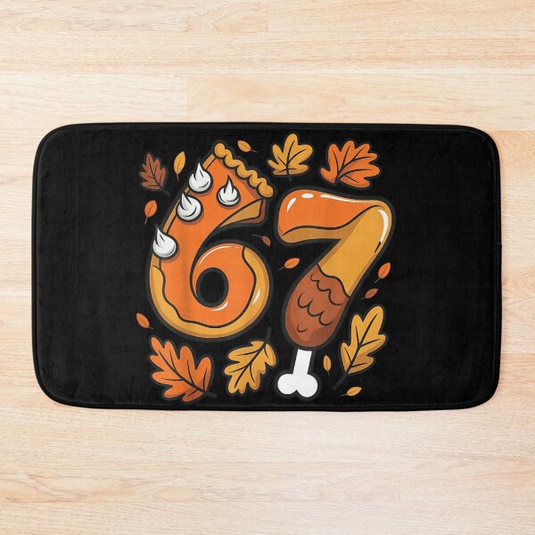 Item preview, Cartoon Pie and Drumstick Six Seven Number Autumn Thanksgiving Food Art designed and sold by WilliaMaler.