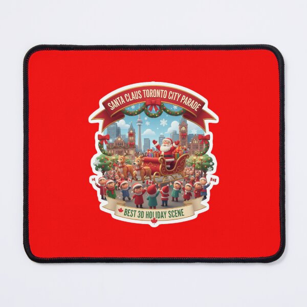 Item preview, Santa Claus Toronto City Parade – Best 3D Holiday Scene Label , designed and sold by PaintMeWorld.