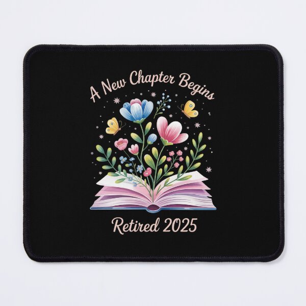 Item preview, floral book a new chapter begins retired retirement teacher designed and sold by RuthGAArt.