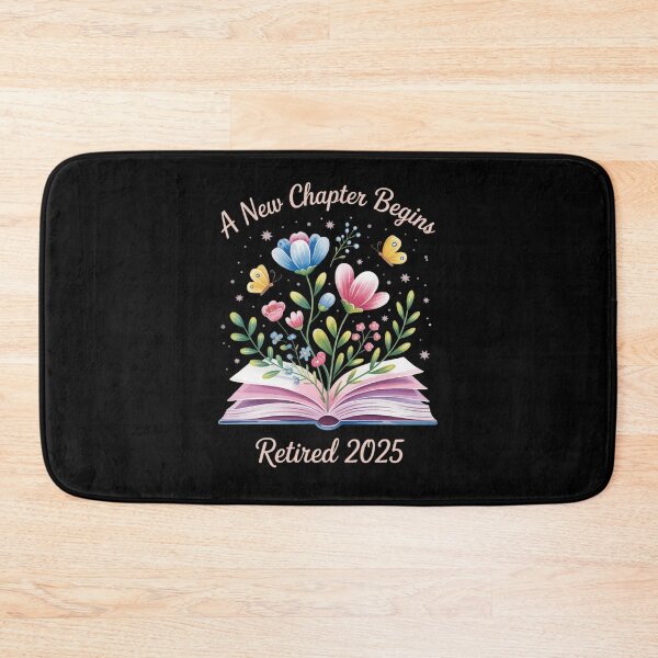 Item preview, floral book a new chapter begins retired retirement teacher  designed and sold by RuthGAArt.