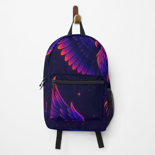 Item preview, Neon Eagle Wings – Vaporwave Cyber Bird Art designed and sold by GolabMagic.